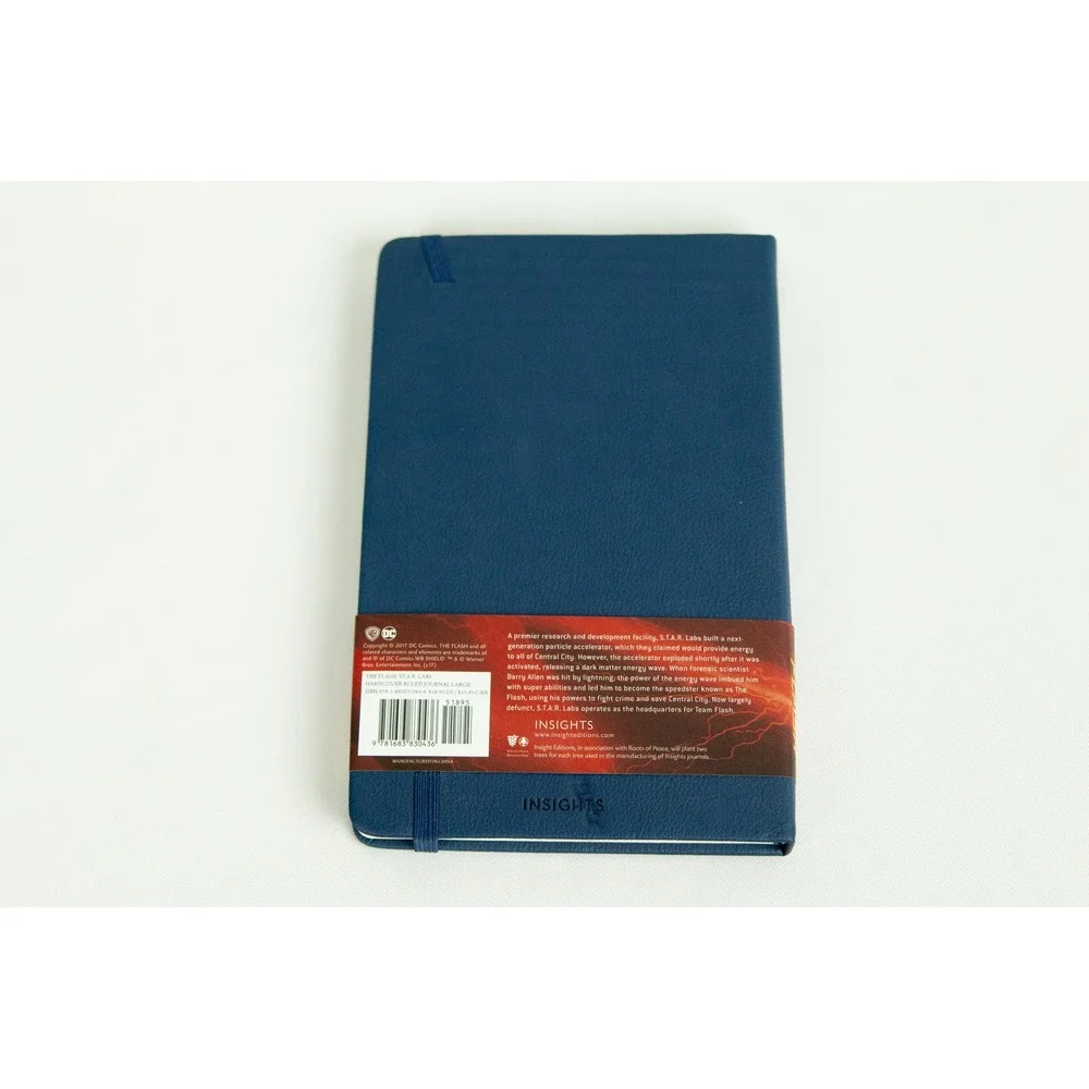DC Comics The Flash STAR Labs Hardcover Ruled Journal Insight Editions Navy Blue